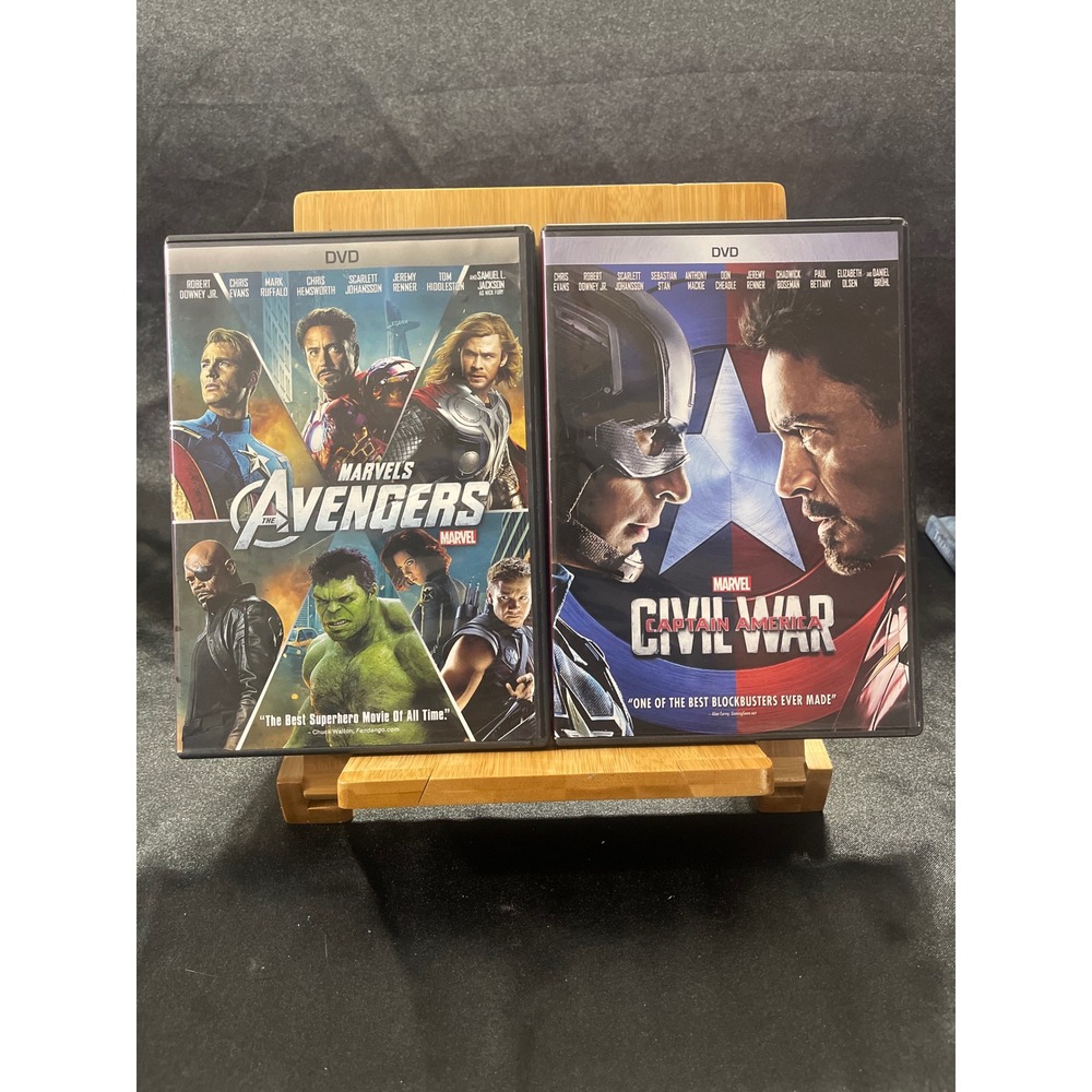 Marvel Avengers and Captain America Civil War DVD Bundle MCU 2-Movie Set